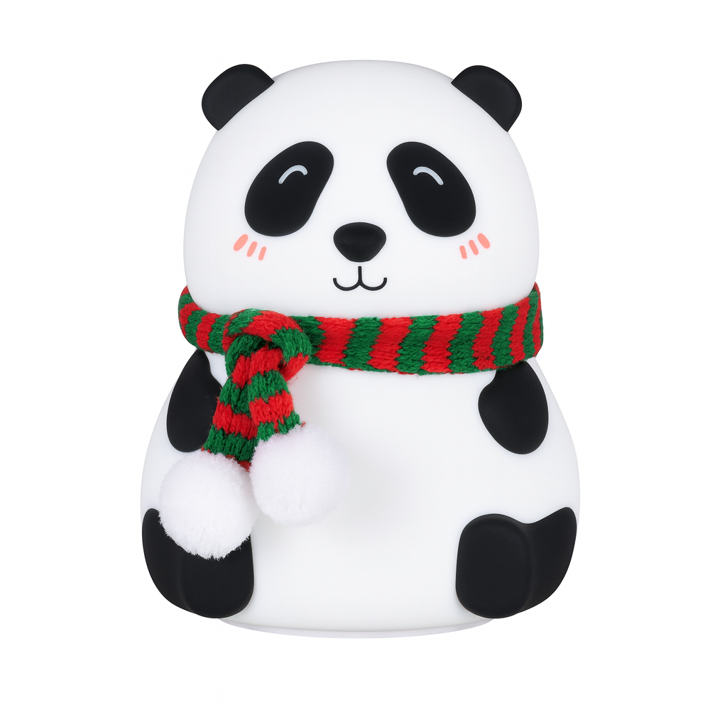 Touch Silicone Panda Lamp | Rechargeable Multicolor Night Light | Bedside Cute Panda Night Lamp for Kids, Girls & Boys