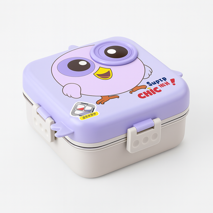 Super Chicken Shaped Lunch Box Stainless Steel Insulated Bento Box Leakproof Lunch Box with Sauce Cup & Spoon Cute Lunch Box for