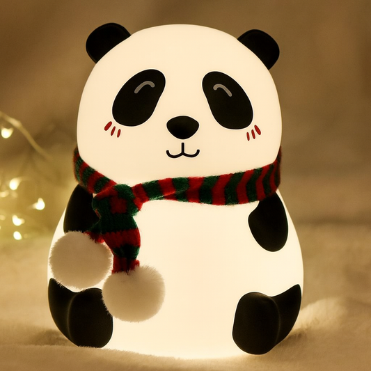 Touch Silicone Panda Lamp | Rechargeable Multicolor Night Light | Bedside Cute Panda Night Lamp for Kids, Girls & Boys