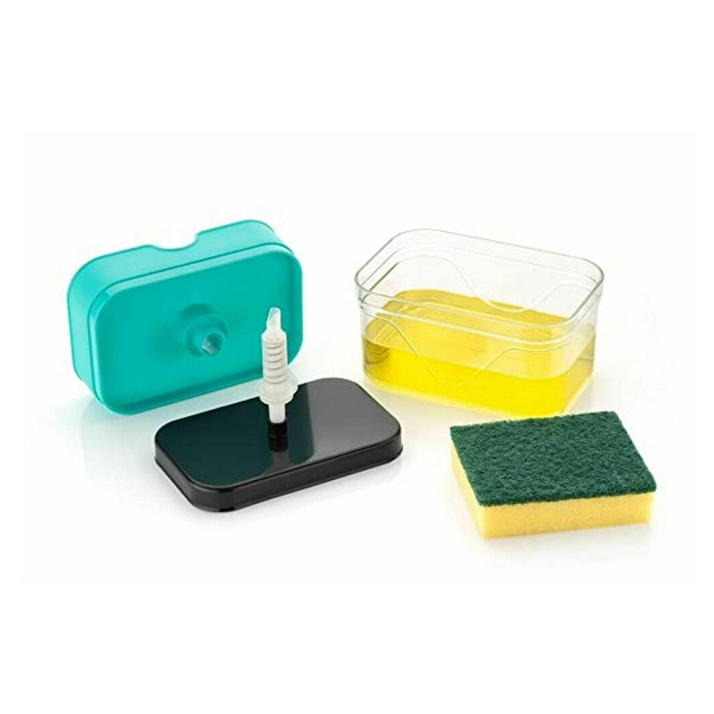 Kitchen Sink Soap Pump Dispenser with Sponge Holder – 400ML